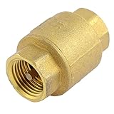 uxcell　バネチェックバルブ　縦型スタイル　真鍮トーン　19mm 1/2 BSP メネジ