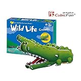 Cubic Fun Wild Life Children's Educational 3D Puzzle- Crocodile, K1502h [並行輸入品]