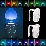 2pcs ywxlight ip65スマートバスルームトイレ夜間LED Seatセンサーランプ16色