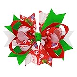 Tovadoo ヘアピン 子供用 女の子 クリスマス クリスマスイブ リボン 髪飾り 3色 キュート おしゃれ パーティー ダンス イベント用 3-10歳