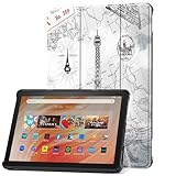 Thursday Fire HD 10 (2023年モデル) 互換品 [10.1インチ] ケース カバー PU レザー 手帳型 スタンド機能 マグネット内蔵 スターリーナイト