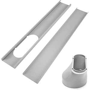 窓用ダクトパネル エアコンウィンドシールド ダクトパネル ポータブル エアコン 調節可能 シール窓枠プレート ウィンドウ…