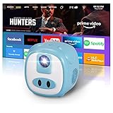 EGOBAS 小型プロジェクター家庭用/300ANSI/5G Wi-Fi ホームシアタープロジェクター/Android TV搭載 モバイル プロジェクター/【電動フォーカス 垂直台形補正】/1080P対応/ 双方向Bluetooth 5.0 Projector/4点台形補正/Hi-Fiスピーカー内蔵/ズーム機能/短焦点/天井吊り可/日本语取扱書 スマホ/タブレット/ゲームプ機接続可