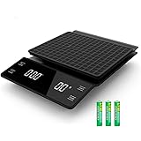 AnneFish 0.1g~3kg Coffee Scale with Timer, Digital Espresso Scale,Electronic Smart Scale,Kitchen Food Scale for Baking and Co