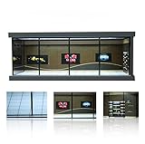 1/64 ジオラマ カーガレージ LED照明 シティ ショールーム 1/64スケール ダイキャストカー 駐車場収納 情景ディスプレイ モデルコレクション ギフト ガレージモデル