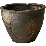 信楽焼　信楽BEST SELECTION　水鉢　黒釉白窯肌　12号　全高27cm×全幅35cm×奥行33cm