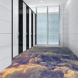 Sproud 近代的なカスタム 3 D 階の壁画の無限の空雲 Non-Slip 防水厚み粘着シルク布壁紙 430 Cmx 300 Cm