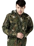 (モダンミス)Mordenmiss コスチューム メンズ 迷彩ジャケット フード付き 速乾 アウトドア戦闘服 偽装 ジャングル3 XL