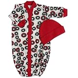 【未熟児】【低出生体重児】【早産児】【NICU】用 ベビー服：長袖ガウン モードサークル 帽子付き