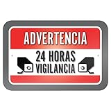 監視を24時間を警告警告監視24時間スペイン語 9" x 6" 私にtal 符号