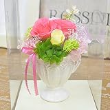 [エルフルール]【マケプレお急ぎ便対象】プリザーブドフラワー SWEET ピンク クリアケース付 フラワーギフト 花 ブリザードフラワー 母の日
