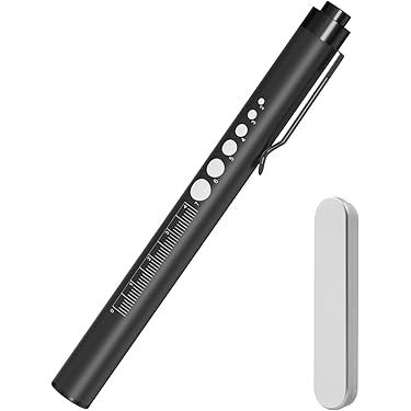 ペンライト LED ブラック／ブルー 医療用 6本セット【早い者勝ち】 65-6882-50 軽量ホワイトLEDペンライト ネイビー SM-311N 【AXEL