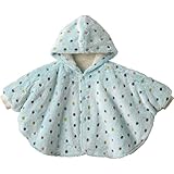 コンビミニ ふわふわリバーシブルボアポンチョ(ドット) 60～80 ミントグリーン