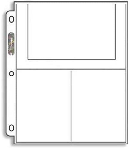 Ultra PRO Platinum Series 4-Pocket Pages, Pack Of 10, For 3.5x5 Large Postcards, Top Loading, Clear