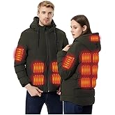 [foxseon] 電熱服 電熱ジャケット 冬服 メンズ 【15箇所発熱 3段階温度調整 前後独立設定】USB加熱 ヒーター防寒服 ジャケット メンズ フード付き 防寒着 ヒーター内蔵 加熱服 無地 暖かい 超軽量 男女兼用 冬作業服 通勤通学