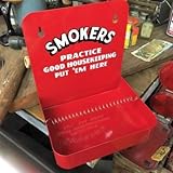 アメリカン 灰皿 レッド アシュトレイ 壁掛け SMOKERS 70年代 復刻 インダストリアル アメリカン雑貨