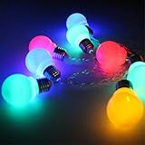 Infabe クリスマス ハロウィン LEDライト 結婚式 お誕生日バー 飾りスター 電池 イルミネーション led オーナメント 電球形の装飾LEDライト 電池式 電球 ストリングスライト