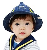 【SEBLES】ベビー 赤ちゃん 帽子 とんがり ハット ベビー帽 わんぱく デニム スター カジュアル 可愛い ユニセックス 男の子 女の子 春 夏 秋 冬 6-24ヶ月（タイプC)