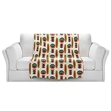 ブランケットウルトラソフトFuzzy 4サイズ！DIANOCHEデザインからby Nika Martinez Mid CenturyモダンオレンジホームDecor Unique Designer芸術的