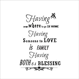 Amaonm Black Vinyl Family Lettering Saying Wall Stickers Kids rooms Children Bedroom Decal Nursery R