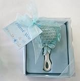 Lunaura Baby Keepsake - Set of 12 Boy Baby Rattle With Thank You Card Favors - Blue by Lunaura