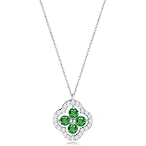 171Ny【高品質✨】ネックレス　クローバー　四つ葉　幸せ　大人可愛い　シルバー Amazon.co.jp: 四つ葉のクローバーネックレス、2 in 1四つ葉の