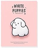 犬 わんちゃん ステッカー パイルワッペン シールワッペン ステッカー もこもこ白い犬 アニマス テディベア うさぎ アップリケ 大きめ 小さめ 手芸品 女の子 男の子 韓国雑貨 韓国小物 DIY手芸 可愛い装飾 かわいい (D)