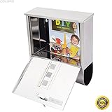 colibrox --壁マウントメールボックススチールW / Retrievalドアロック可能なポストマウント& 2キー&新聞ロール新しい、メールボックス、ベストロックメールボックス、メールBossパ