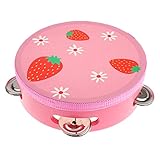 ノーブランド品 子供　音楽おもちゃ　タンバリン　ガラガラ　知育玩具　キュート　贈り物　全5パタン - イチゴ, 15 * 4.5センチメートル/ 5.9 * 1.77inch（DXT）