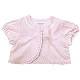 《初夏盛夏対応》(日本製) Pample Mousse(パンプルムース) 60ローンオーバーレース半袖ボレロ 90cm/PK NO.DP-72250