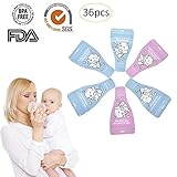 Classicbuy 母乳バッグ 母乳フリーザーパック 母乳保存パック 粉ミルク貯蔵パック 粉乳保存袋 19 * 10cm 36枚入 滅菌済なので衛生的 安心 ピンクブルー