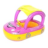 ベビー浮き輪 足入れ 屋根付き 赤ちゃん 浮き輪 ベビーフロート 日よけ 水遊び 海水浴 プール 海