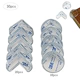 コーナークッション　MEZOOM　コーナーガード　円形10個＋L形20個（共30個）　柔らかい　赤ちゃんとご年配の方のケガ防止　両面テープ付属　粘着力が抜群　透明