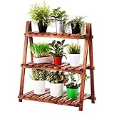 フラワースタンド・園芸ラック 木製フラワーラック/屋内および屋外の植物ラック/多層フラワーポット/3階ラダー階段/フロアタイプフラワーディスプレイスタンド フラワーディスプレイスタンド