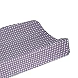 bkb Gingham Contour Changing Pad Cover Lavender [並行輸入品]