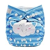 Fenteer ベビー　赤ちゃん　トイレトレーニングパンツ　おむつ　トイレ　幼児用　布おむつ　コットン　再使用可能　全13種類 - 雲