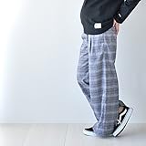 Pearls グレンチェック マタニティ ワイドパンツ 妊娠初期～臨月～産後も快適♪おなかノンストレス♪　17a-pt110 (M size, gray)