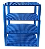 (Blue) - Classic Big Briks Baseplates by Strictly Bricks 4 Stackable Base Plates 41cm x 35cm & 48 Bi