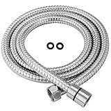 hoobestステンレススチール69-inchシャワーホースバスルームハンドヘルドヘッドSprayer拡張子用交換パーツ真鍮カプラ、ポリッシュクローム