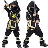 ハロウィン 仮装 子供 男の子 忍者 コスプレ 衣装 キッズ 子供用 コスチューム 上下セット XL(130-140)