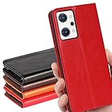 Oppo Reno7 A / Reno9 A ケース 手帳型 【 マグネット無し 】 耐衝撃 カードケース Reno9A Reno7A ケース カバー ネノ 7A 9A OPG04 au A201OP CPH2353 SIMフリー ワイモバイル 楽天モバイル 全対応 Reno 7A 9A ケース おっぽ oppo ネノ7A ネノ9A カバー OPPOreno7a OPPOreno9a ネノ7 A ネノ9 A オッポ Reno7A OPG04 スマホケース 手帳型 カバー case 適用 【iCoverCase】 マグネットなし スタンド機能 光沢加工 牛革 レザー 財布型 カード入れ レッド