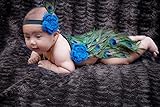 Huijukon Newborn 0-6 Months Baby Girls Boys Cute Peacock Crochet Knit Costume Headband Photography P