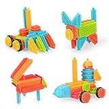 NextX ブロック 積み木 立体パズル アイディアパーツ DIYおもちゃ プラスチック 知育玩具 誕生日プレゼント (CW50)