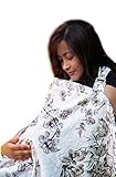 Baby Nursing Cover for Breastfeeding Babies with Privacy Neckline. 100% Breathable Breastfeeding Cov