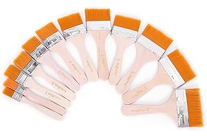 油絵用筆 画材筆 油絵筆 水彩筆 水彩筆 ペイント刷毛 多用途刷毛 油絵 セット ブラシ 塗装 ペイント刷毛 ペイントブラシ ソフトナイロン剛毛 ペイント刷毛 ナイロンブラシ 木製ハンドル 子供 学生 大人（12個入り）