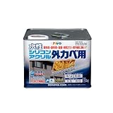 アサヒペン 水性シリコンアクリル外かべ用 ミルキーホワイト 8KG