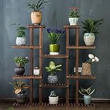 木製フラワーラック室内植物スタンド木製植物フラワーディスプレイスタンド木製ポットシェルフストレージラック屋外 (色 : A)