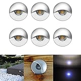 テラス・デッキライト FVTLED ガーデンライト スタンドライト DC12V 0.6W IP65 足元灯 省エネ 超寿命 玄関 廊下 CE RoHS認証 (6個セット ウォームホワイト)