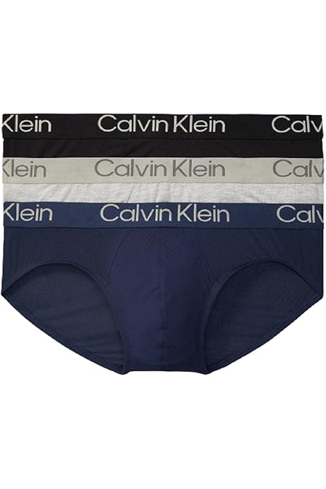 Calvin Klein Men's Cotton Stretch Multipack Hip Briefs, BLACK, S :  : Fashion