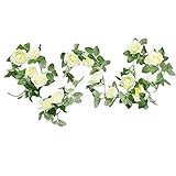 ローズVine、funpa Flower Vine 16ヘッド人工ローズフラワーウェディング用装飾ガーランド7.5 Ft One Size 213MZ09S922FSX